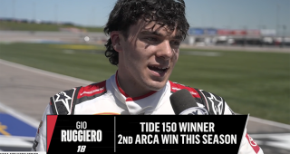 Gio Ruggiero’s Victory Lane interview at Kansas Speedway
